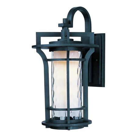 Maxim One Light Water Glass Glass Black Oxide Wall Lantern 30485WGBO